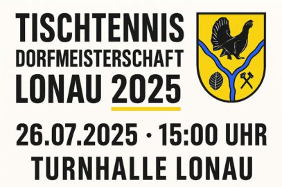 🏓 Tischtennis-Dorfmeisterschaft Lonau 2025 Beitragsbild
