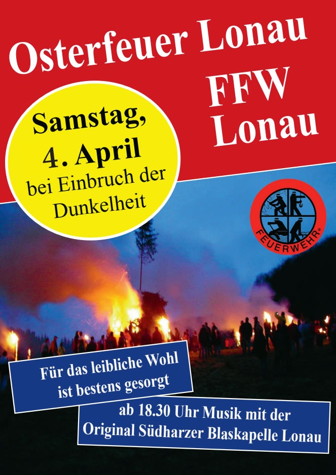 Osterfeuer in Lonau | 2026
